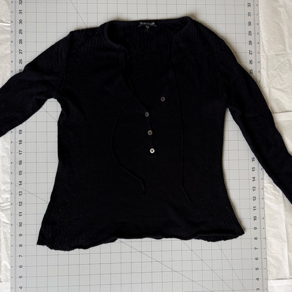 Navy Button-Up Sweater